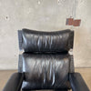 1970s Richard Hersberger Leather Lounge Chair & Ottoman