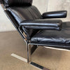 1970s Richard Hersberger Leather Lounge Chair & Ottoman