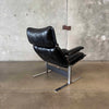 1970s Richard Hersberger Leather Lounge Chair & Ottoman