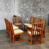 Set of Eight Glenn of California Oak Dining Chairs