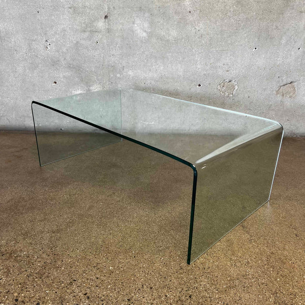 Vintage Bent Glass Coffee Table