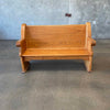 Vintage Oak Church Pew Bench