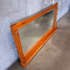 Vintage Oak Frame Beveled Mirror