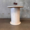 Vintage Italian Travertine Pedestal Table