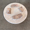 Vintage Italian Travertine Pedestal Table