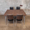 Vintage Dining Table Set with Four Chairs