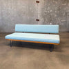 Mid Century Iron & Wood Day Bed Sofa