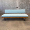 Mid Century Iron & Wood Day Bed Sofa