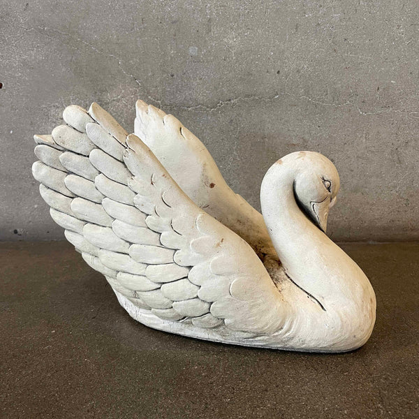 Vintage Cement Swan