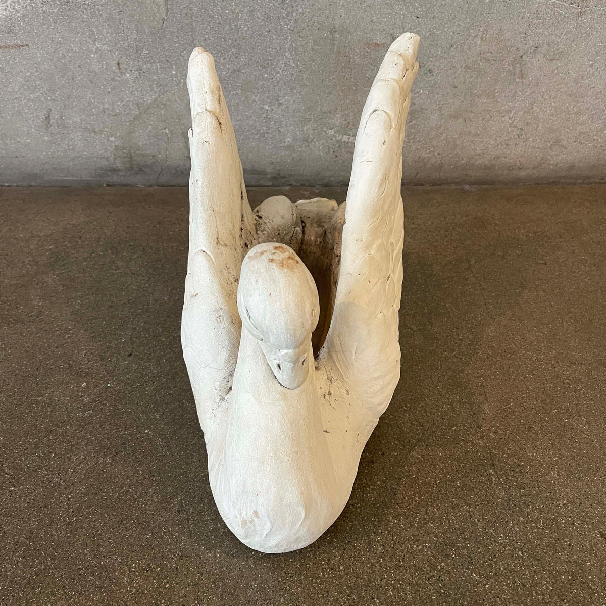 Vintage Cement Swan