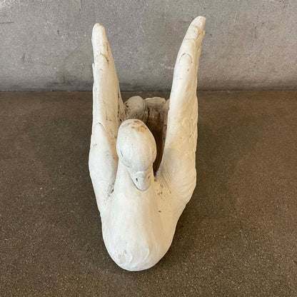 Vintage Cement Swan