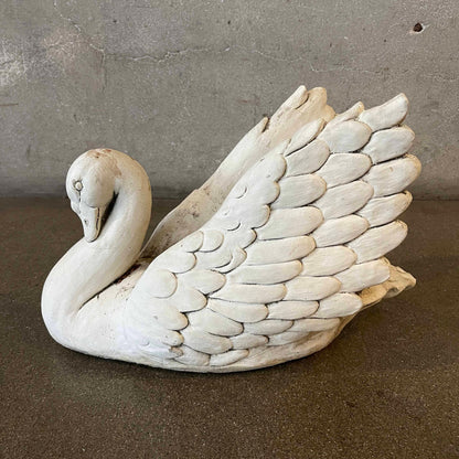 Vintage Cement Swan
