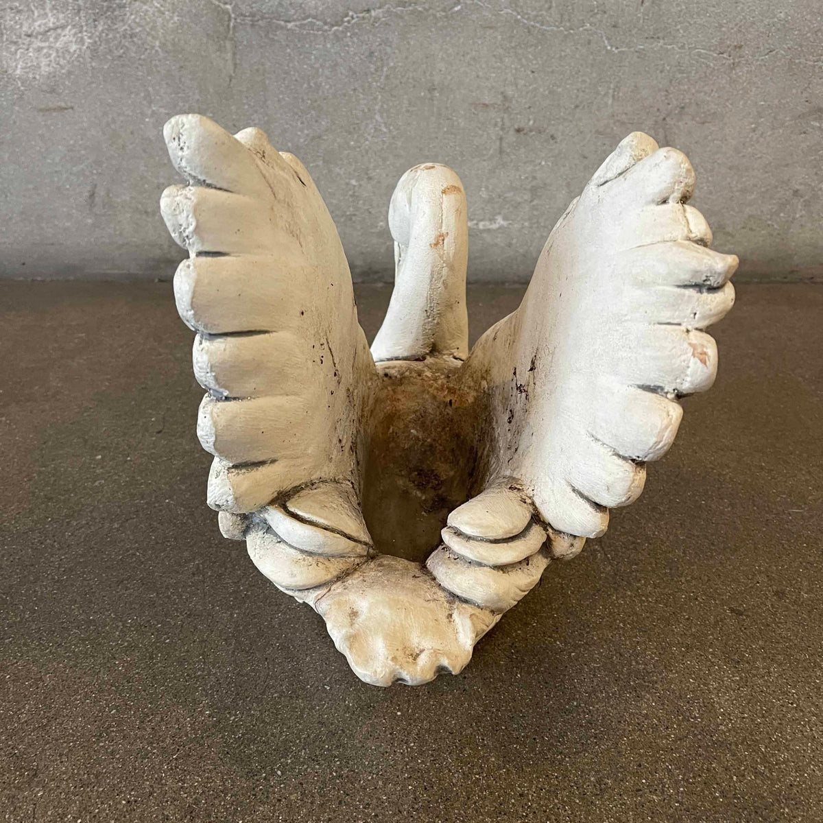 Vintage Cement Swan