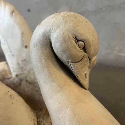 Vintage Cement Swan