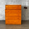 Six Drawer Maple Wood Highboy Chest of Drawers By Paul McCobb