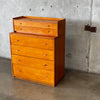 Six Drawer Maple Wood Highboy Chest of Drawers By Paul McCobb