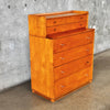 Six Drawer Maple Wood Highboy Chest of Drawers By Paul McCobb