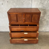 American of Martinsville Walnut Five Drawer Tall Boy