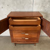 American of Martinsville Walnut Five Drawer Tall Boy