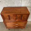 American of Martinsville Walnut Five Drawer Tall Boy