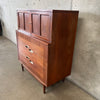 American of Martinsville Walnut Five Drawer Tall Boy