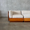 1970's Oak Modular Sectional Sofa By Lou Hodges