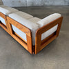 1970's Oak Modular Sectional Sofa By Lou Hodges