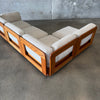 1970's Oak Modular Sectional Sofa By Lou Hodges