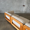 1970's Oak Modular Sectional Sofa By Lou Hodges