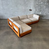 1970's Oak Modular Sectional Sofa By Lou Hodges