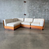 1970's Oak Modular Sectional Sofa By Lou Hodges