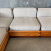 1970's Oak Modular Sectional Sofa By Lou Hodges