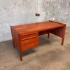 Teak Mid Century Desk with Key