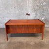 Teak Mid Century Desk with Key