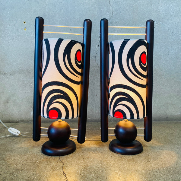 Pair of Mid Century Japanese Table Lamps c. 1970s