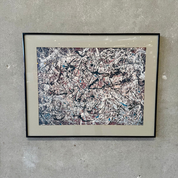 Jackson Pollock "Mural on Idian Red Ground" Framed Art Dated Nov 1977