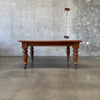 Antique Oak Dining Table With Three Leaves