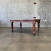 Antique Oak Dining Table With Three Leaves