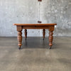 Antique Oak Dining Table With Three Leaves