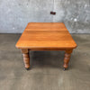 Antique Oak Dining Table With Three Leaves