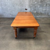 Antique Oak Dining Table With Three Leaves