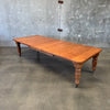 Antique Oak Dining Table With Three Leaves