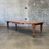 Antique Oak Dining Table With Three Leaves