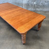 Antique Oak Dining Table With Three Leaves