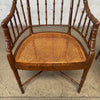 Pair of Vintage Faux Bamboo & Cane Lounge Chairs