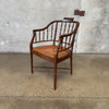 Pair of Vintage Faux Bamboo & Cane Lounge Chairs