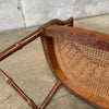 Pair of Vintage Faux Bamboo & Cane Lounge Chairs