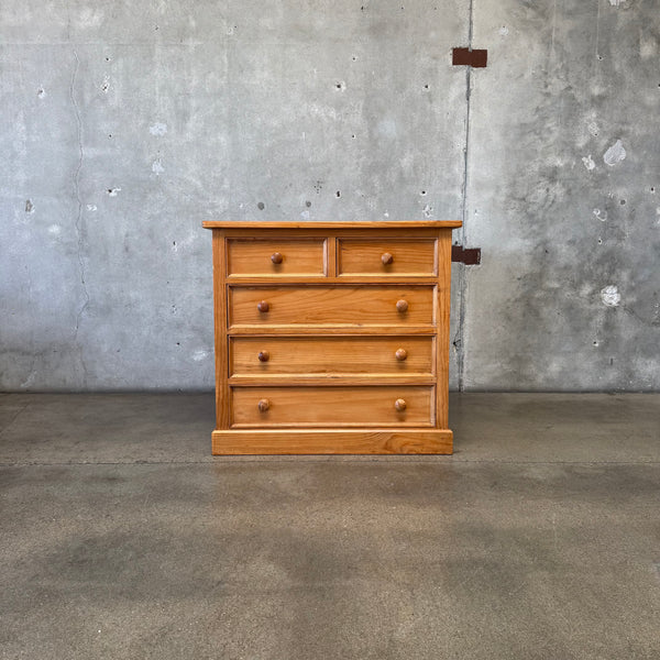 Vintage Pine Five Drawer Chest