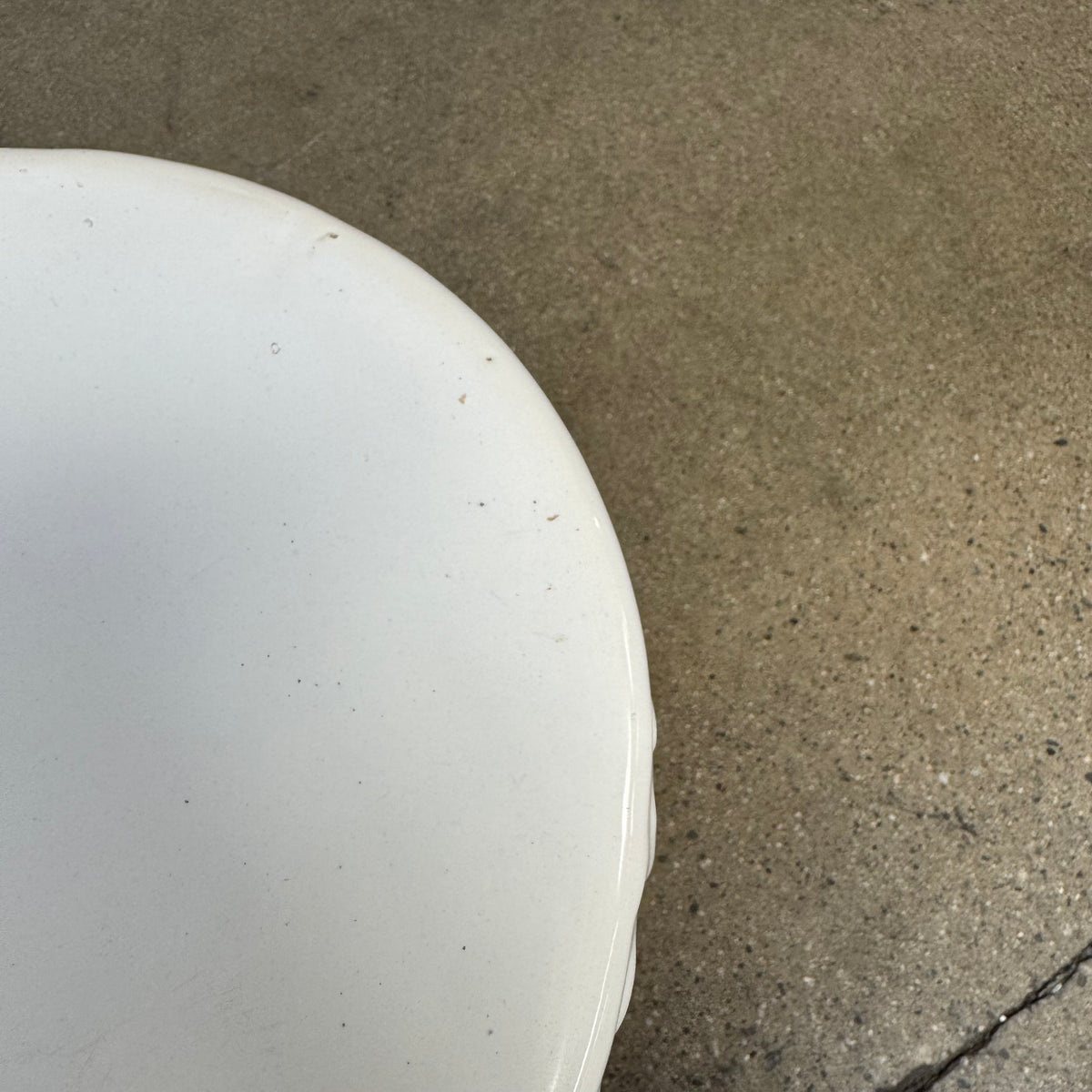 White Ceramic Stool, Spain - 20th Century