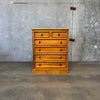 Vintage Tall Pine Six Drawer Chest